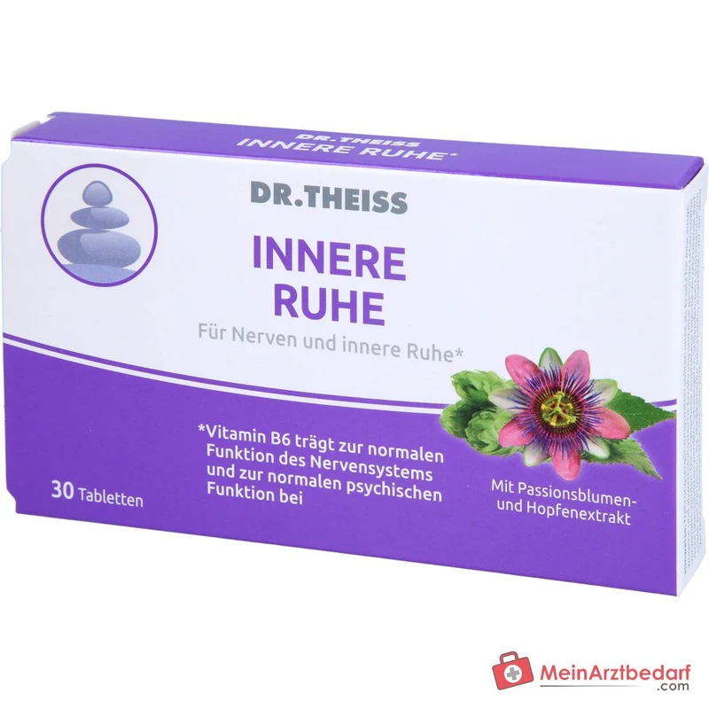 Dr. Theiss Innere Ruhe Vitamin B6 / Magnesium / Passionsblumenextrakt / Hopfenextrakt Tabletten, 30 St.