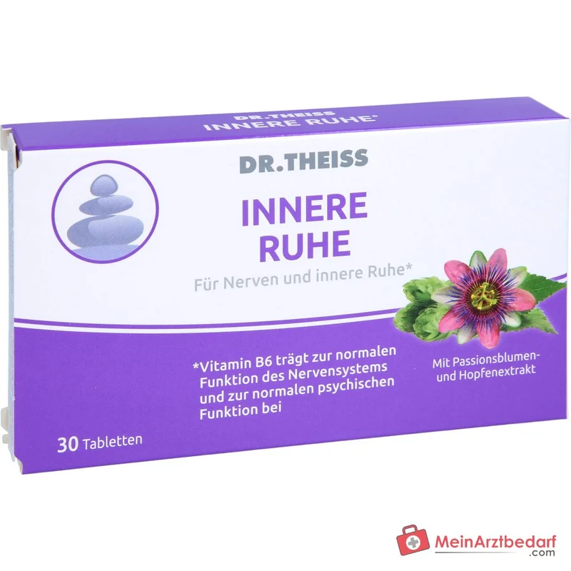 Dr. Theiss Innere Ruhe Vitamin B6 / Magnesium / Passionsblumenextrakt / Hopfenextrakt Tabletten, 30 St.