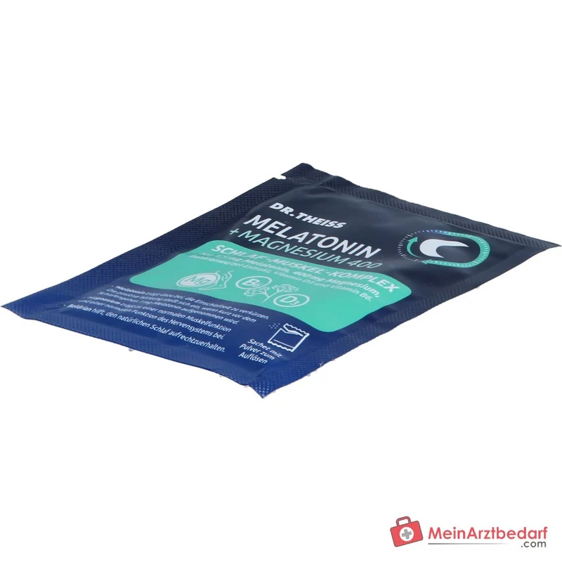 Dr. Theiss Melatonin / Magnesium / Baldrianwurzel-Extrakt / Vitamin D3 / Vitamin B6 Schlaf-Muskel-Komplex Pulver, 30 Beutel à 5 g