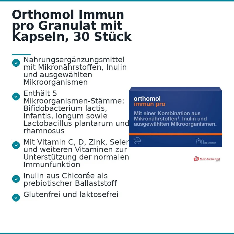 Orthomol Immun pro Granulat mit Kapseln, 30 Stück