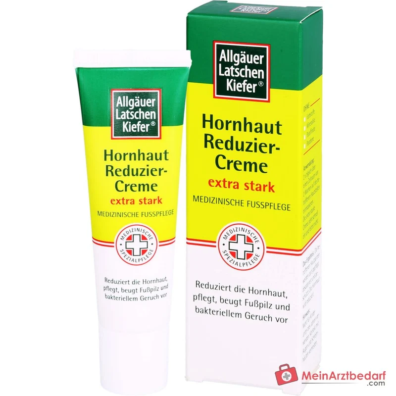 Allgäuer Latschenkiefer Hornhaut Reduziercreme extra stark Fruchtsäuren / Weidenrindenextrakt / Latschenkiefernöl / Sheabutter / Panthenol Creme, 30 ml