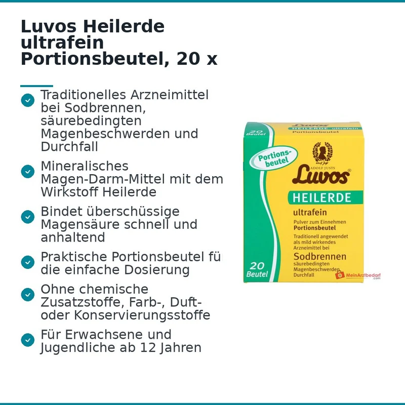 Luvos Heilerde ultrafein Portionsbeutel, 20 x 6,5 g
