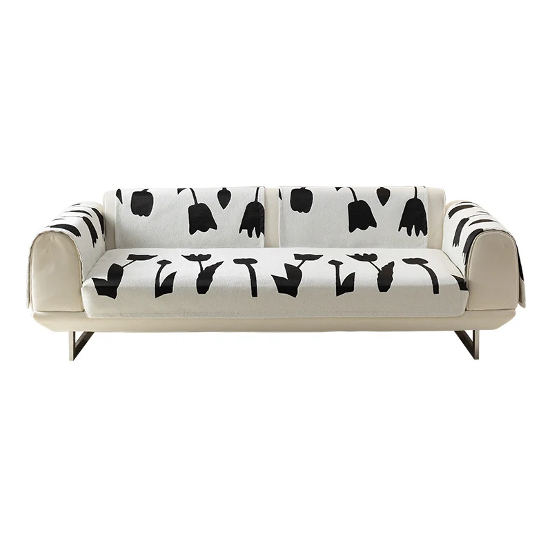 Dreisitziges Sofa mit abnehmbarem Jacquardbezug und filigratem Metallgestell