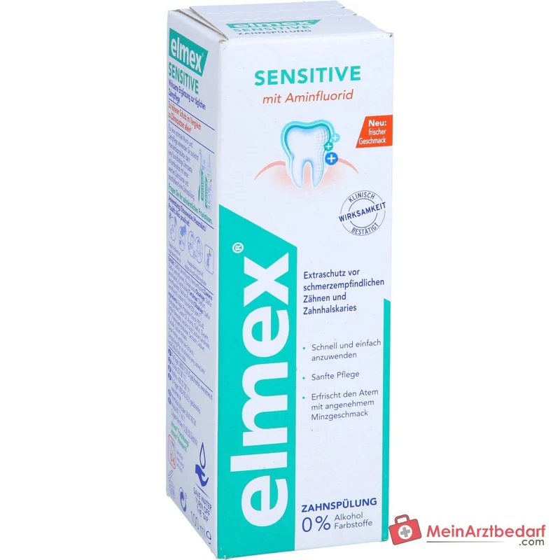 elmex Sensitive Zahnspülung Olaflur / Natriumfluorid Lösung, 100 ml