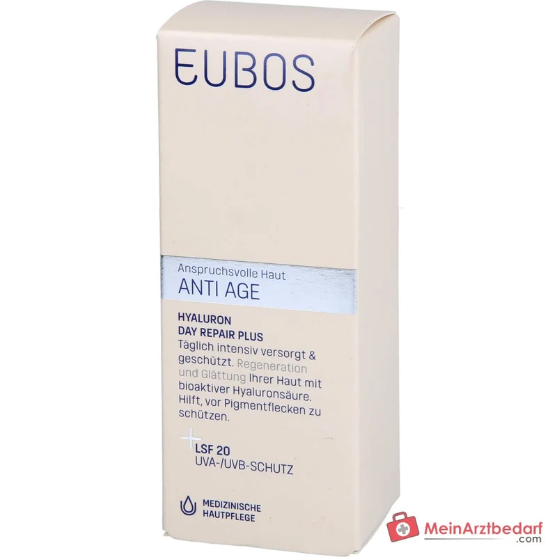 Eubos Anti Age Hyaluron Repair Filler Day Plus Hyaluronsäure / Vitamin C Tagescreme mit LSF 20, 50 ml