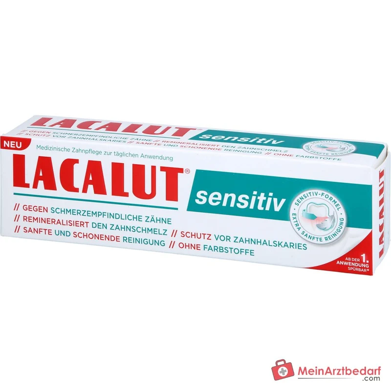 Lacalut sensitiv Hydroxylapatit / Bisabolol Zahncreme, 75 ml