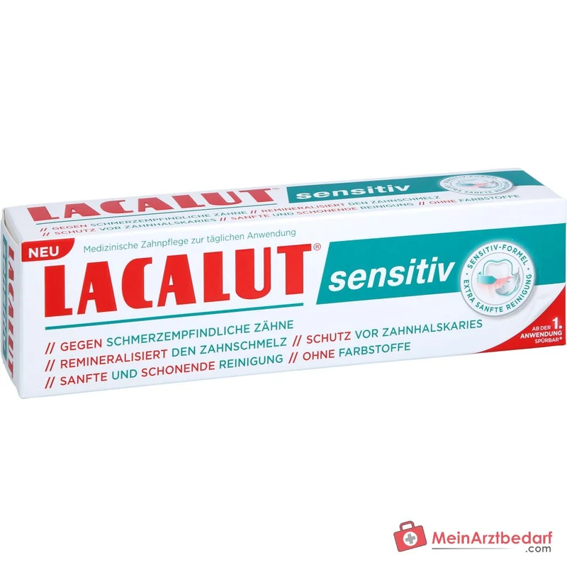 Lacalut sensitiv Hydroxylapatit / Bisabolol Zahncreme, 75 ml