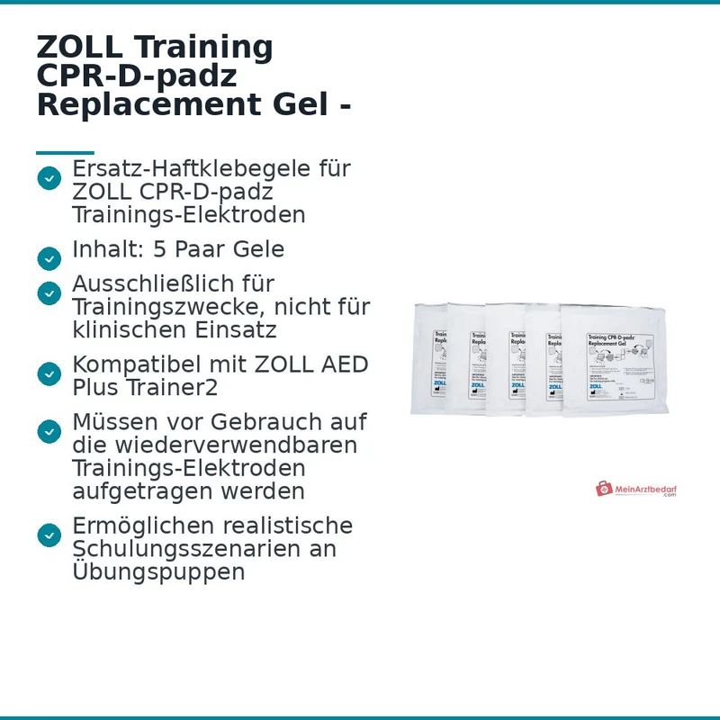 ZOLL Gel Padz für CPR-D Trainings-Elektroden, 5 Paar
