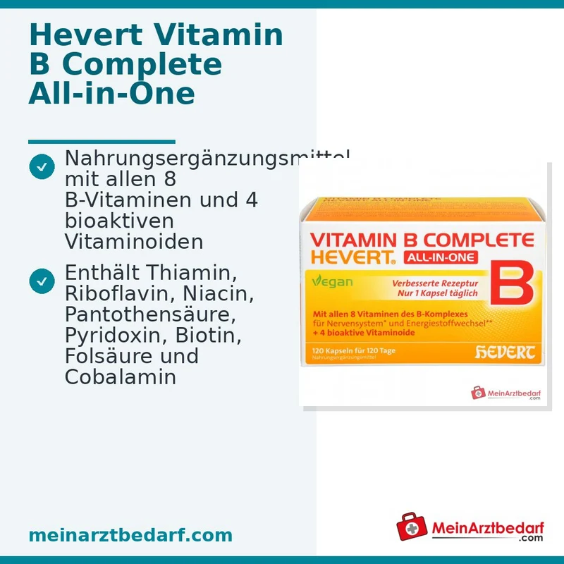 Hevert Vitamin B Complete All-in-One Kapseln, 120 St.