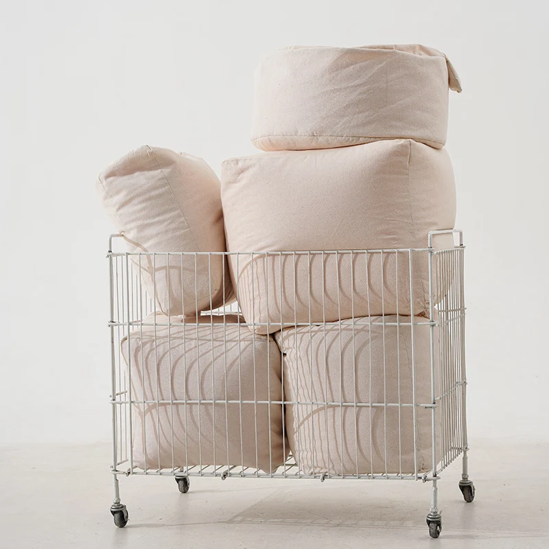 Modulares Bodenkissen- und Pouf-Set mit wasserabweisendem Microfaserbezug