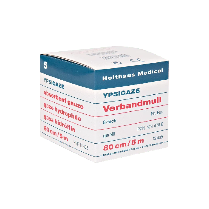 Verbandmull 5m x 80cm gerollt | Packung (1 Stück)