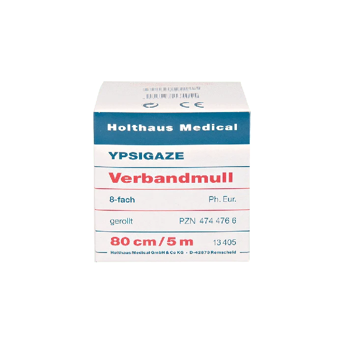Verbandmull 5m x 80cm gerollt | Packung (1 Stück)