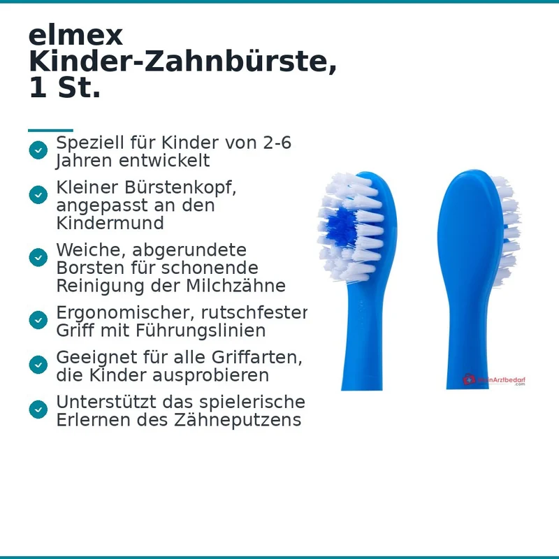 elmex Kinder-Zahnbürste weich für Kinder 2-6 Jahre, 1 St.