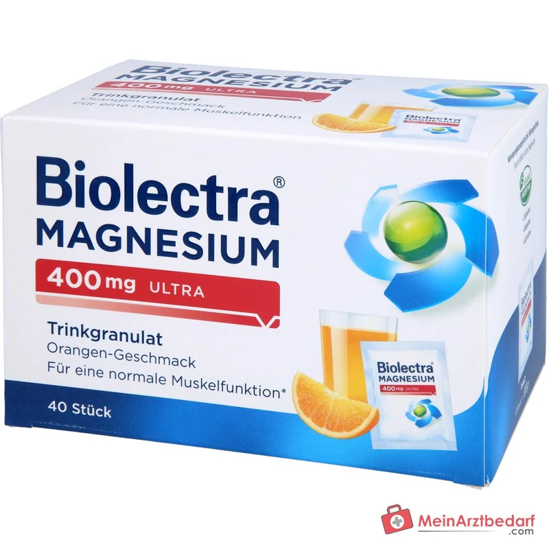 Biolectra Magnesium 400 mg ultra Trinkgranulat Orange, 40 Beutel