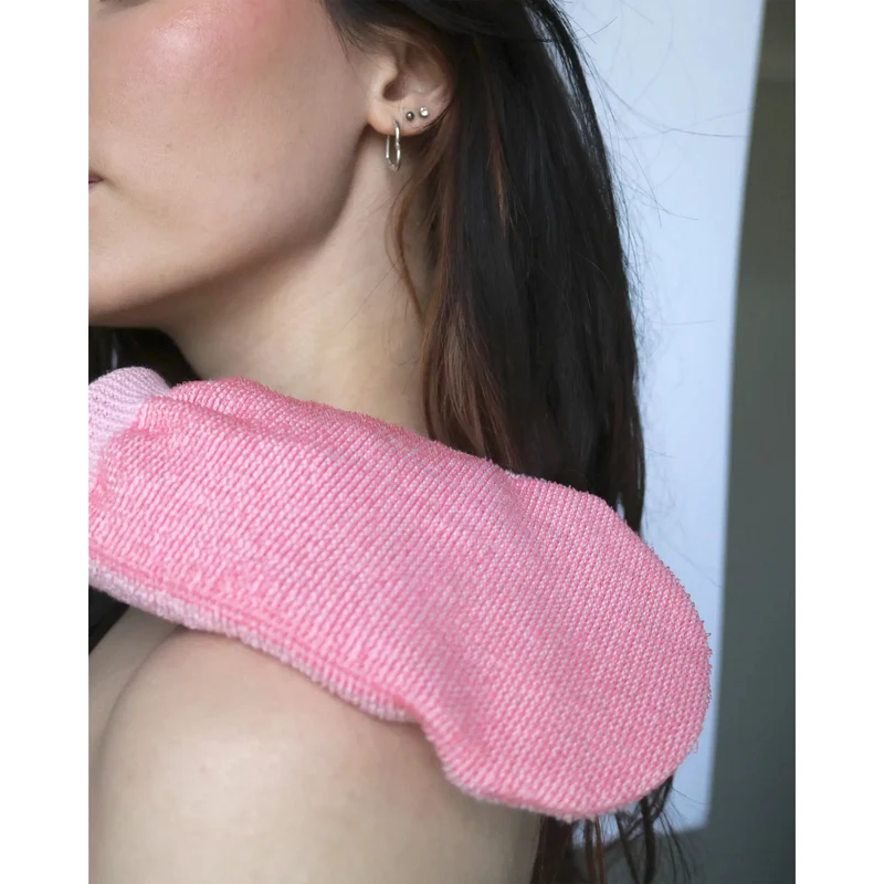 PINK COSMETICS Face & Body Peeling Handschuh pink