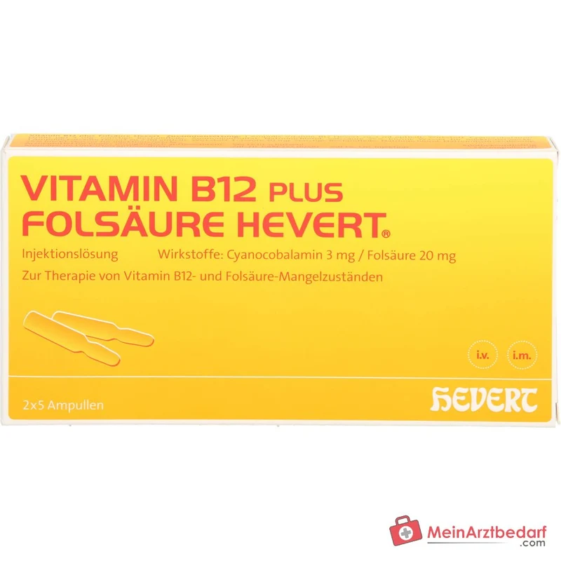 Hevert Vitamin B12 plus Folsäure Injektionslösung, 2 x 5 Ampullen