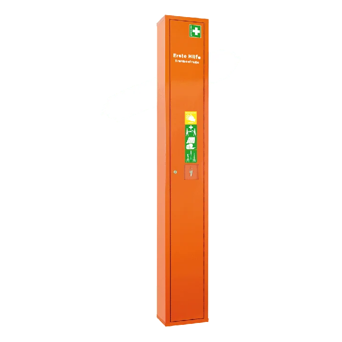 Stehschrank Erste-Hilfe-Trage orange leer | Packung (1 Stück)