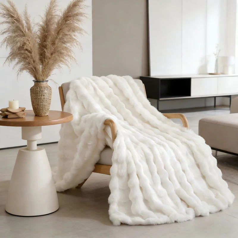 Plüsch-Faux-Fur-Wurfdecke