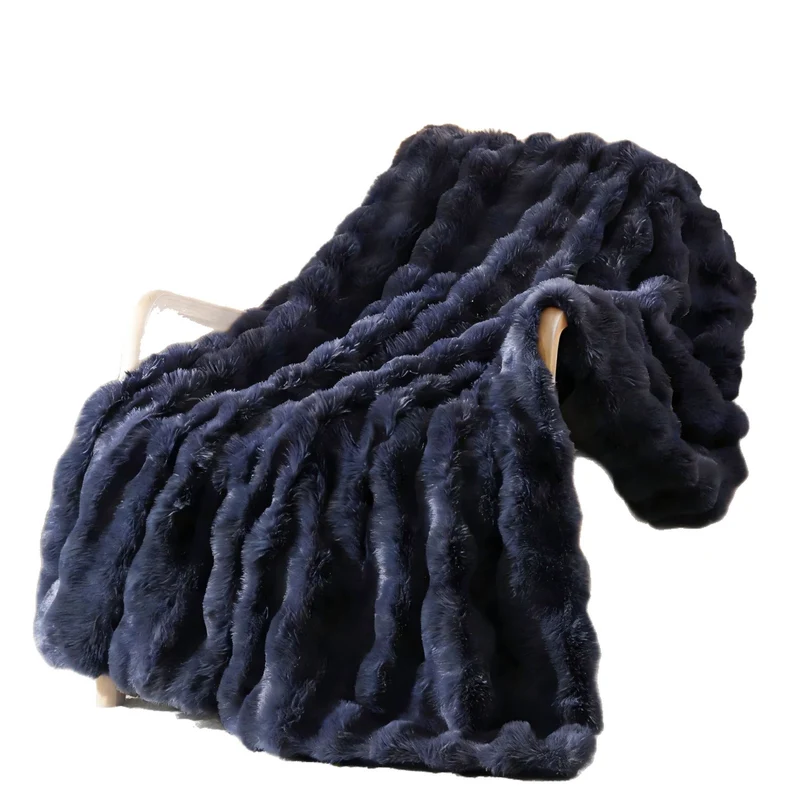 Plüsch-Faux-Fur-Wurfdecke