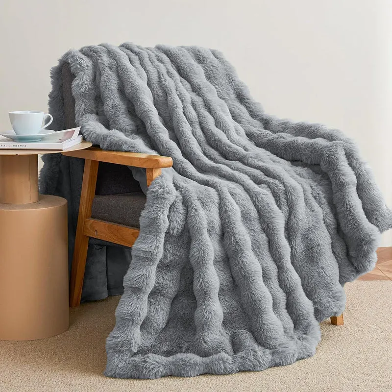 Plüsch-Faux-Fur-Wurfdecke
