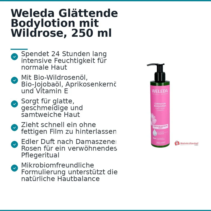 Weleda Glättende Bodylotion mit Wildrose, 250 ml