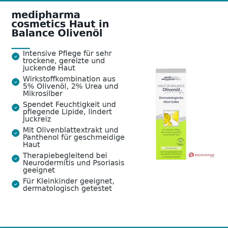 medipharma cosmetics Haut in Balance Olivenöl Dermatologische Akut-Salbe, 75 ml