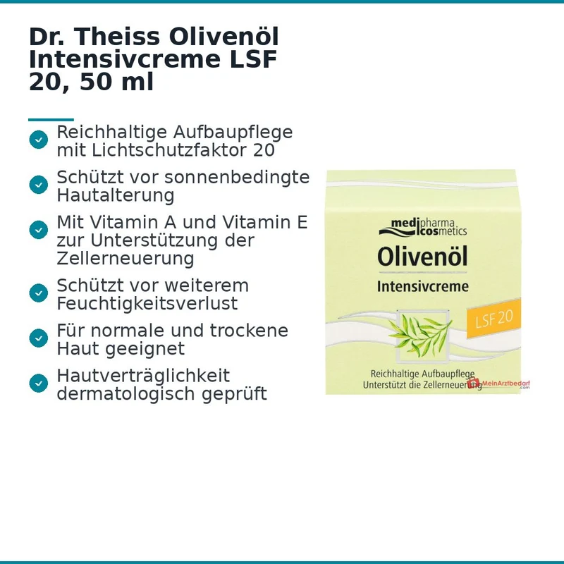 Dr. Theiss Olivenöl Intensivcreme LSF 20, 50 ml