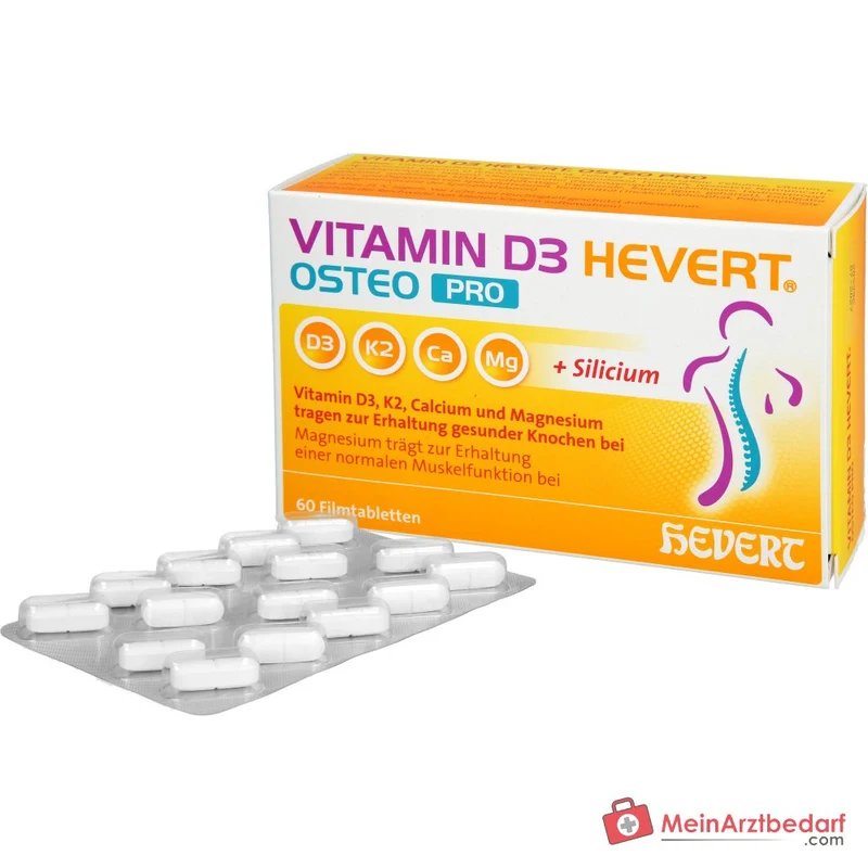 Hevert Vitamin D3 Osteo Pro Vitamin Filmtabletten, 60 St.