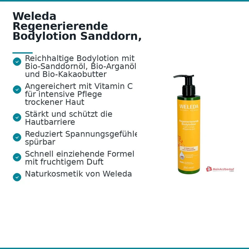 Weleda Regenerierende Bodylotion Sanddorn, 250 ml