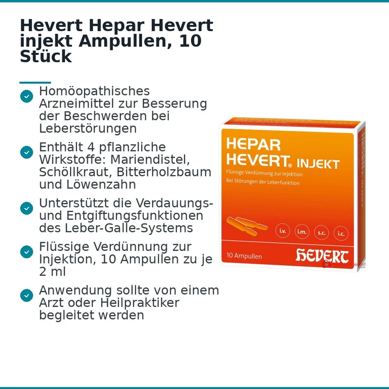 Hevert Hepar Injekt Ampullen, 10 Stück