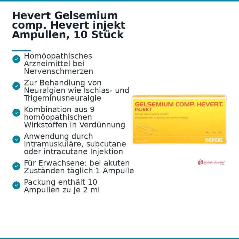 Hevert Gelsemium comp. Injekt Ampullen, 10 Stück