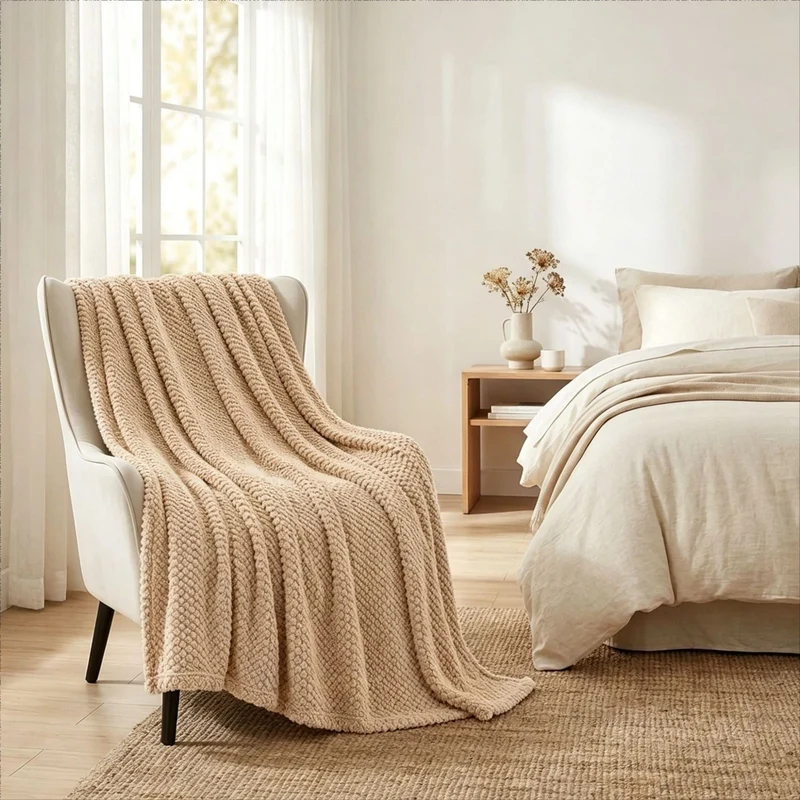 Chunky Strickwurfdecke