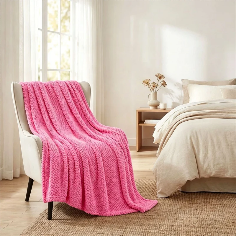 Chunky Strickwurfdecke