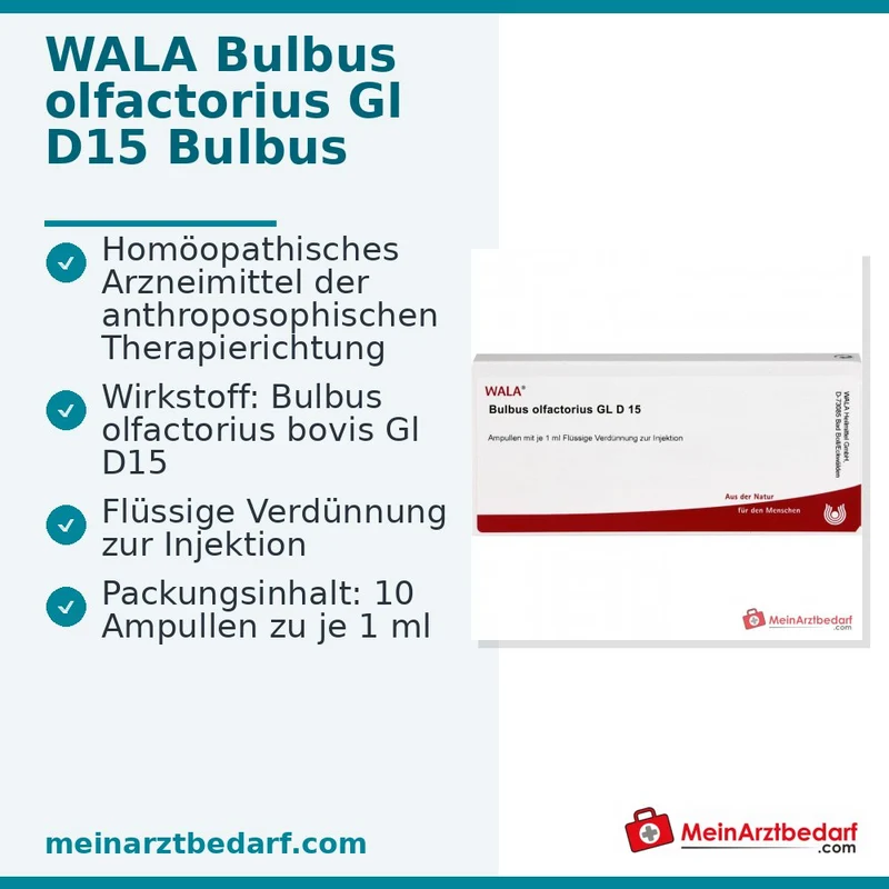 WALA Bulbus olfactorius Gl D15 Bulbus olfactorius bovis Ampullen, 10 x 1 ml