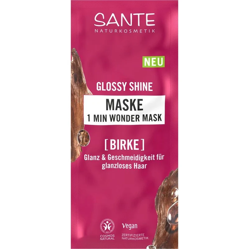 Sante Naturkosmetik Glossy shine 1 minuut wonder mask 20 sachets