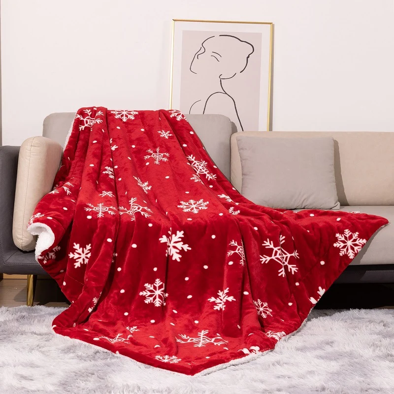 Weihnachtliches Plüschdecke