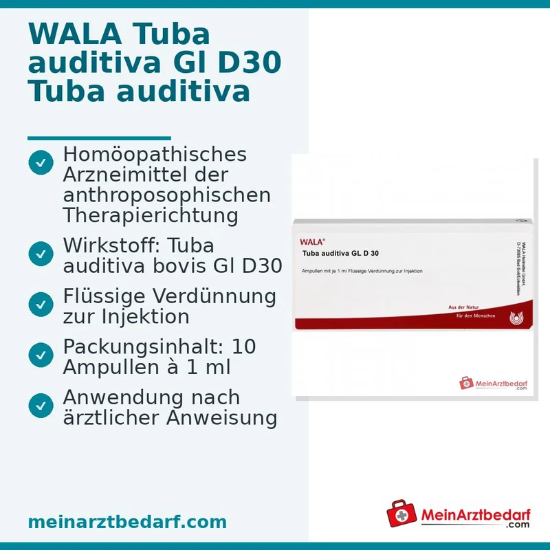 WALA Tuba auditiva Gl D30, Ampullen 10 x 1 ml