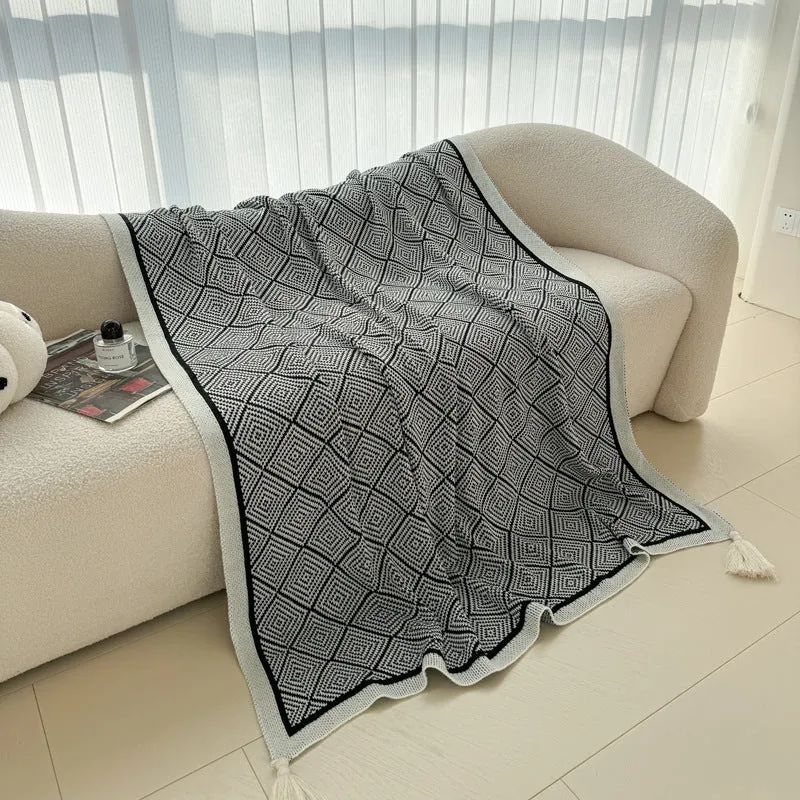 Geometrisch gemustertes Wurfdecke