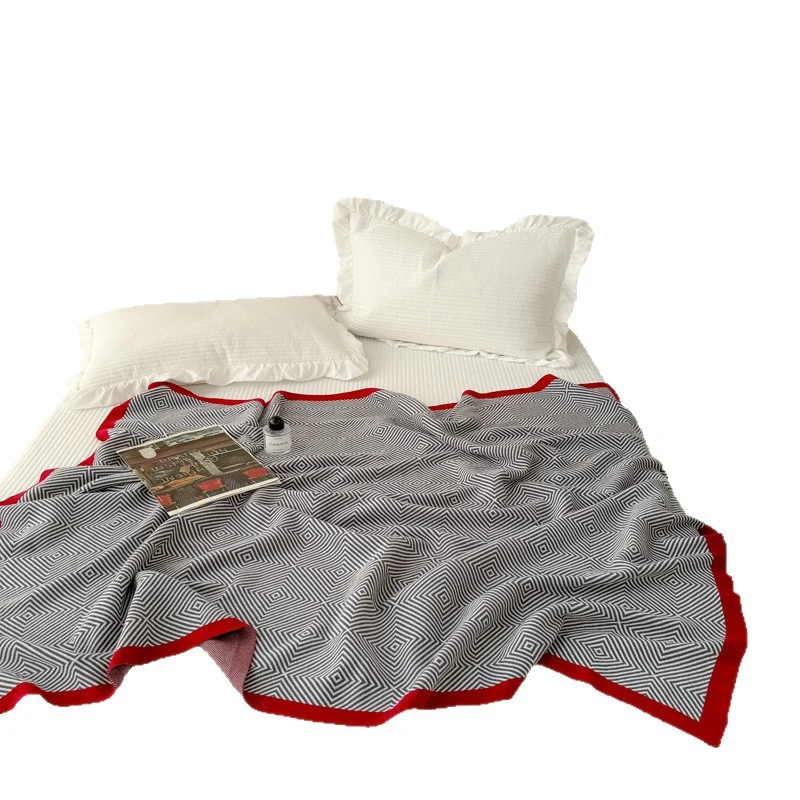 Geometrisch gemustertes weiches Überwurfsofa-Decke