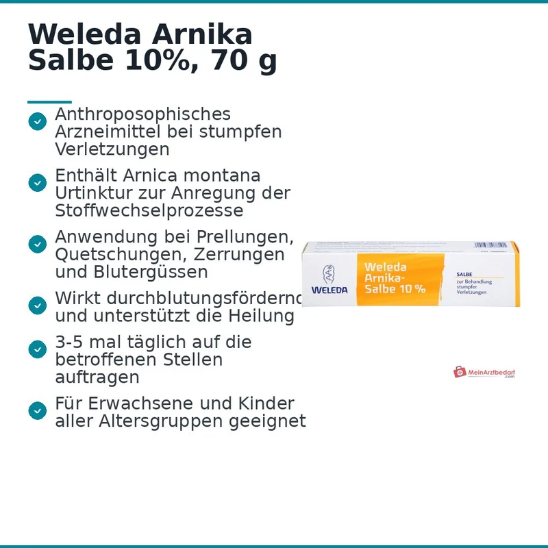 Weleda Arnika Salbe 10%, 70 g