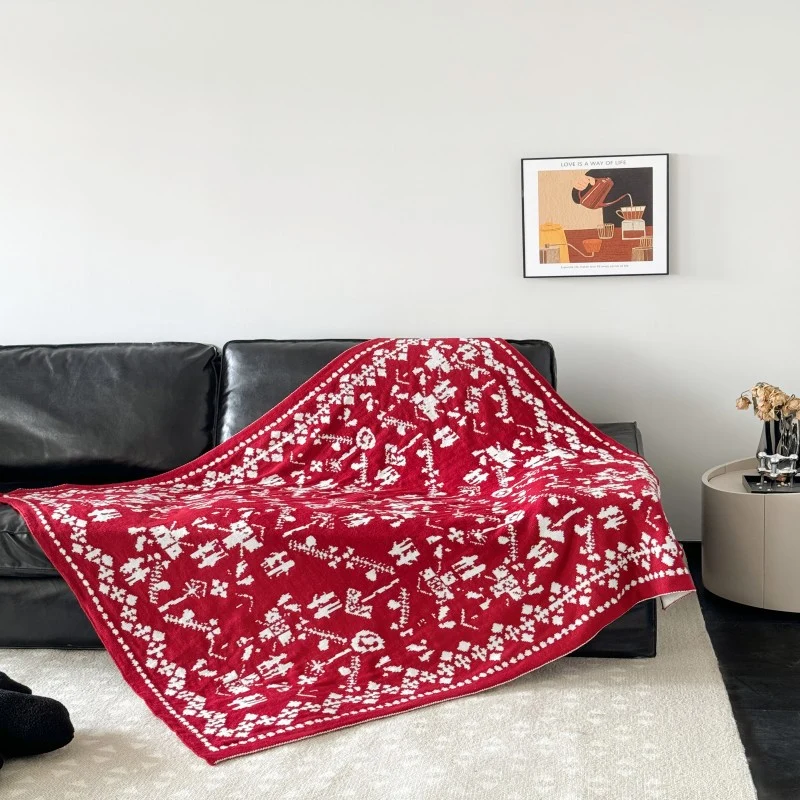 Tierdruck Fleece-Wurfdecke