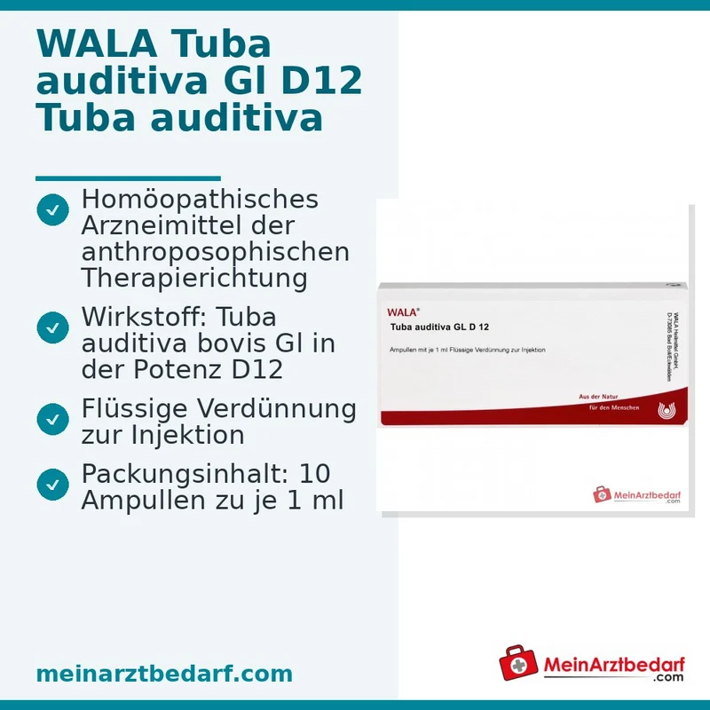 WALA Tuba auditiva Gl D12 Ampullen, 10 x 1 ml