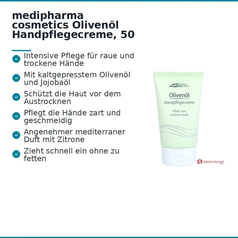 medipharma cosmetics Olivenöl Handpflegecreme, 50 ml