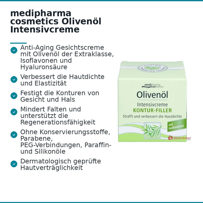 medipharma cosmetics Olivenöl Intensivcreme exklusiv Kontur-Filler, 50 ml