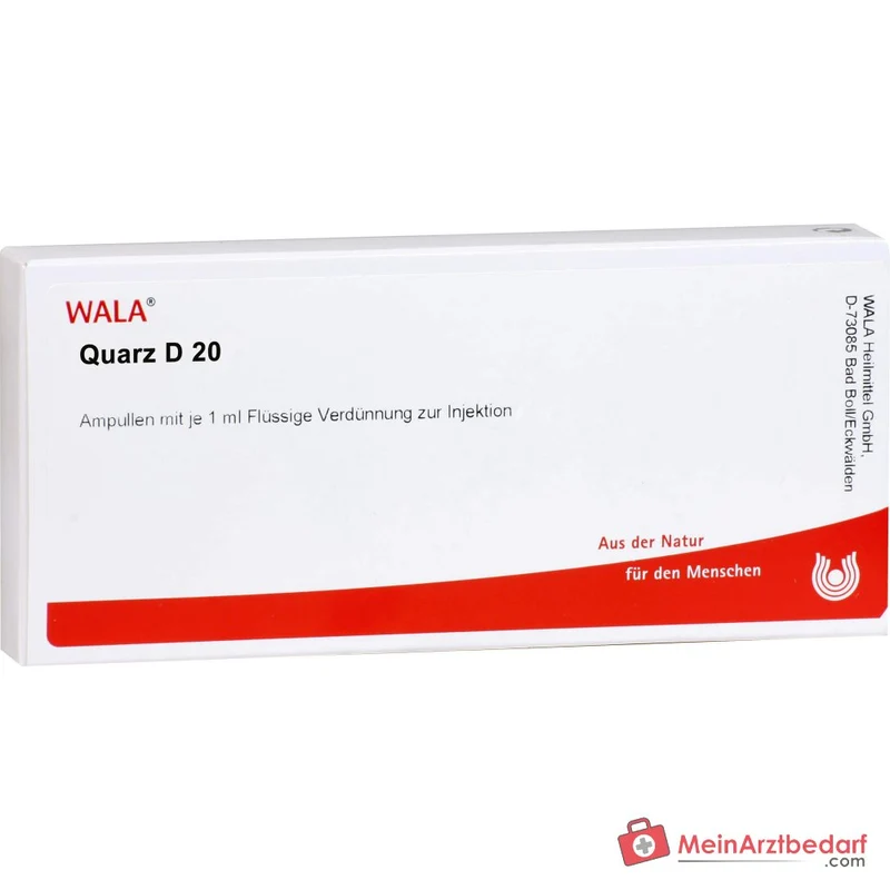 WALA Quarz D20 Quarz aquosum Ampullen, 10 x 1 ml