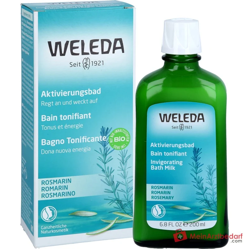 Weleda Rosmarin-Aktivierungsbad mit ätherischem Rosmarinöl, 200 ml
