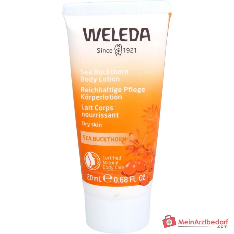 Weleda Sanddorn Reichhaltige Pflege Körperlotion, 20 ml