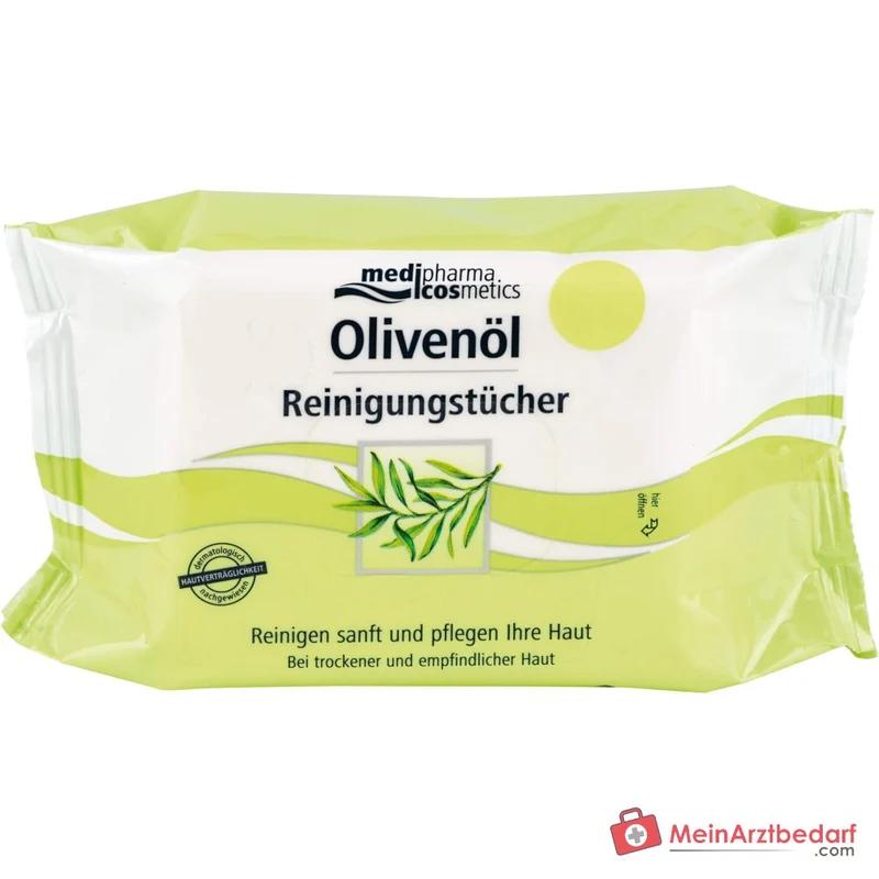 medipharma cosmetics Olivenöl Reinigungstücher, 25 St.
