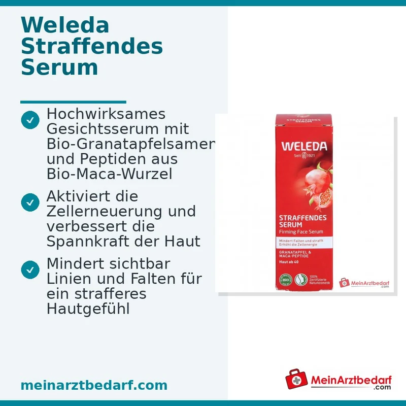 Weleda Straffendes Gesichtsserum Granatapfel & Maca-Peptide, 30 ml