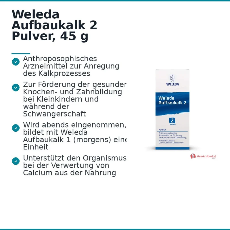 Weleda Aufbaukalk 2 Pulver, 45 g